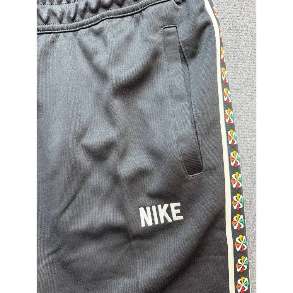 Nike Women's Track Suit Set Black Rainbow Tape Jacket Pants Size L